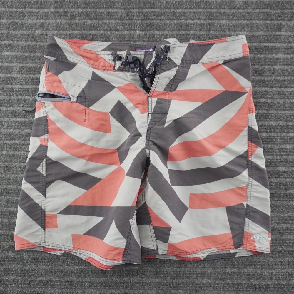 Patagonia Board Shorts Mens 32 Multi-Color Geometric Abstract Print Swim Trunks